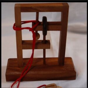 3D "Ball Trap" Brain Teaser Game/Puzzle Handmade Wooden Mind Puzzle